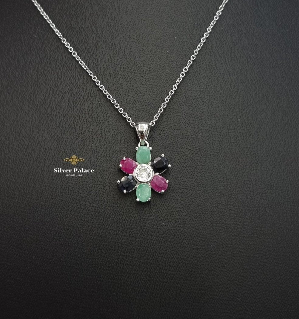 Natural 3 Mix. Stones Pendant