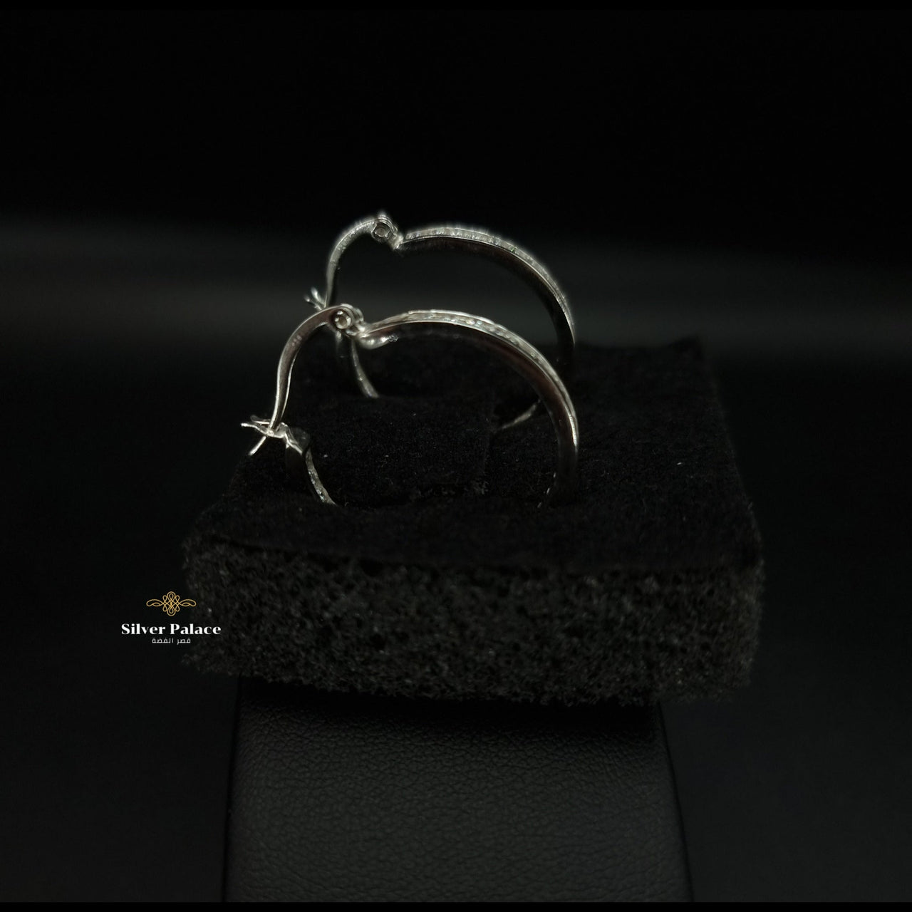 Ring Earrings with clear stones