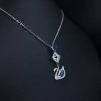 Thumbnail for Swan Blue Stones Necklace