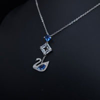 Thumbnail for Swan Blue Stones Necklace