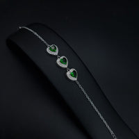 Thumbnail for Heart Shape GreenZircon StonesBracelet