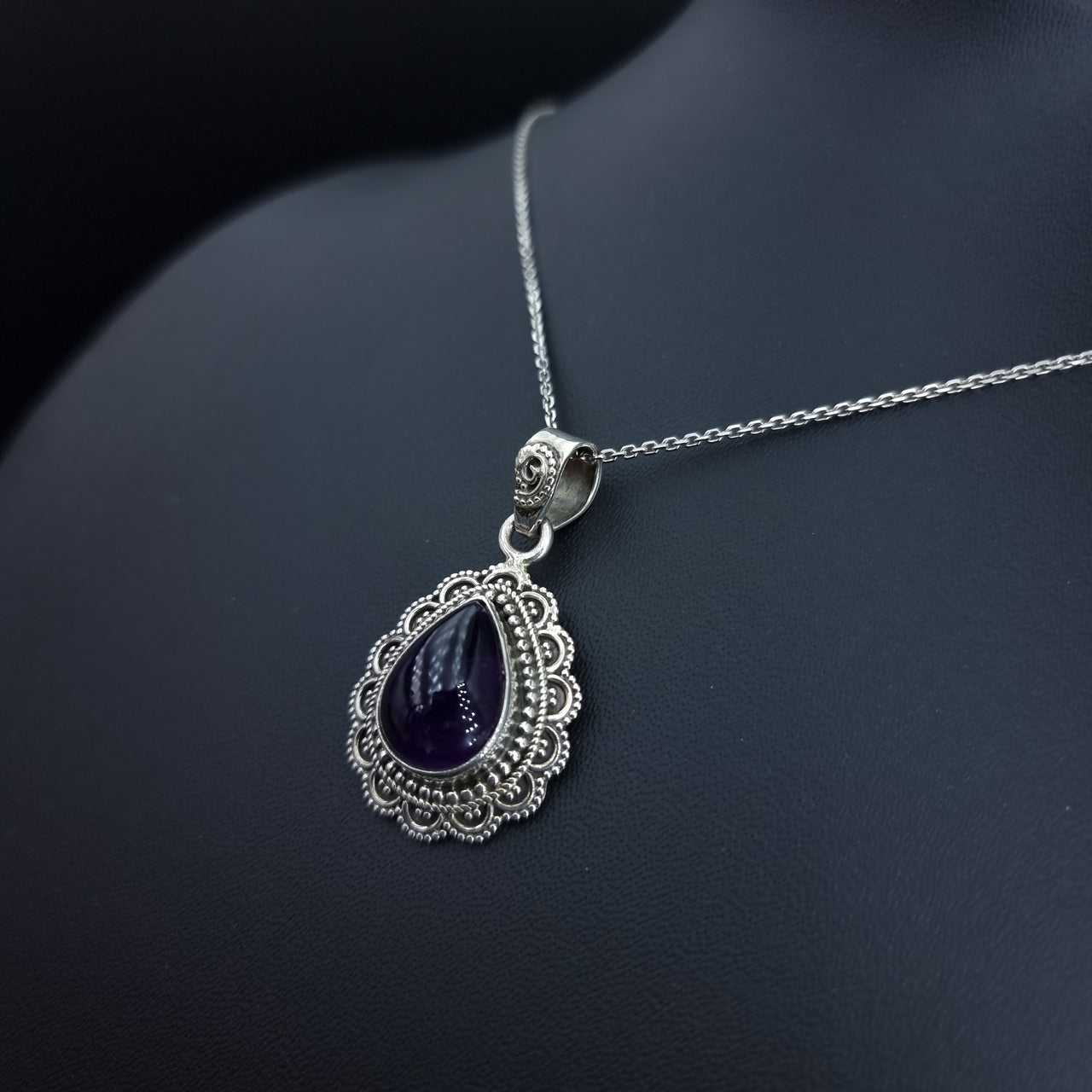 Natural Amethyst Stone Necklace