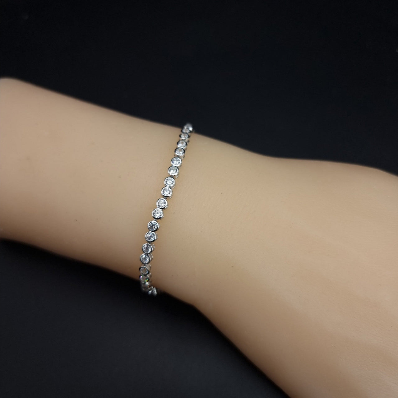 3mm Circular Stones Tennis Bracelet