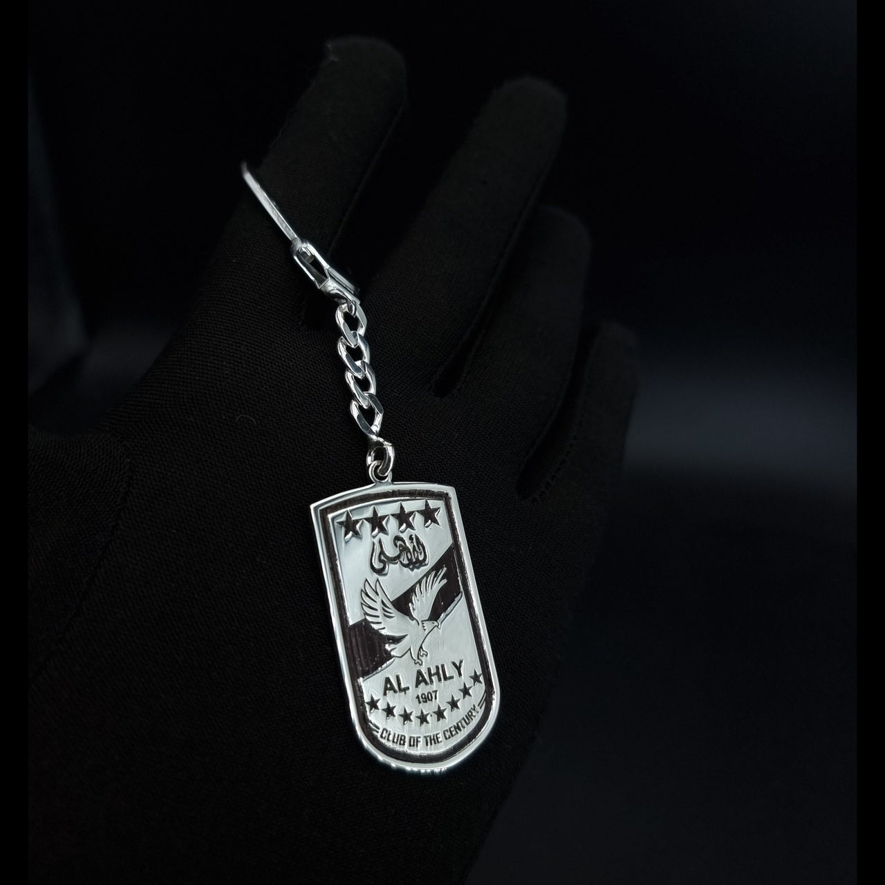 925 Silver Al Ahly Club Customized Keychain