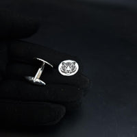 Thumbnail for 925 Silver - Tiger face cufflinks