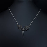 Thumbnail for Black Stones Phoenix Bird Necklace