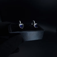 Thumbnail for Blue Zircon Stone Heart Stud Earring