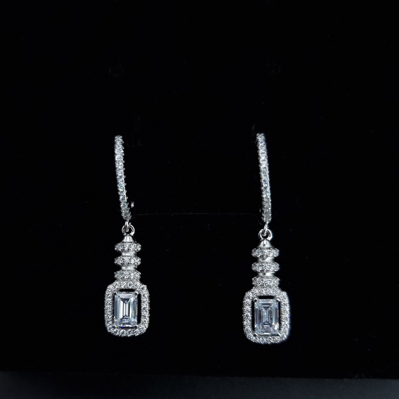 Clear Zircon Stone Half Set