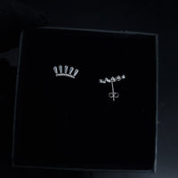 Thumbnail for Crown Clear Stones Stud Earring