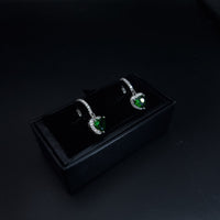 Thumbnail for Green Heart Zircon Stone Hoop Earring