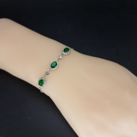 Thumbnail for Green Oval Zircon Stones Bracelet