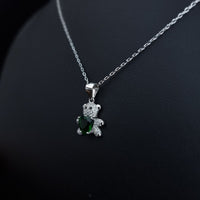 Thumbnail for Green Stone Bear Necklace