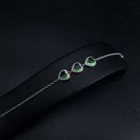 Thumbnail for Heart Shape GreenZircon StonesBracelet