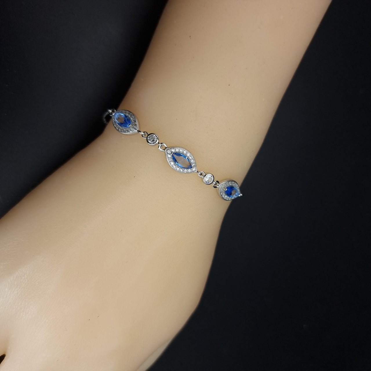 Light Blue Zircon Stones Bracelet