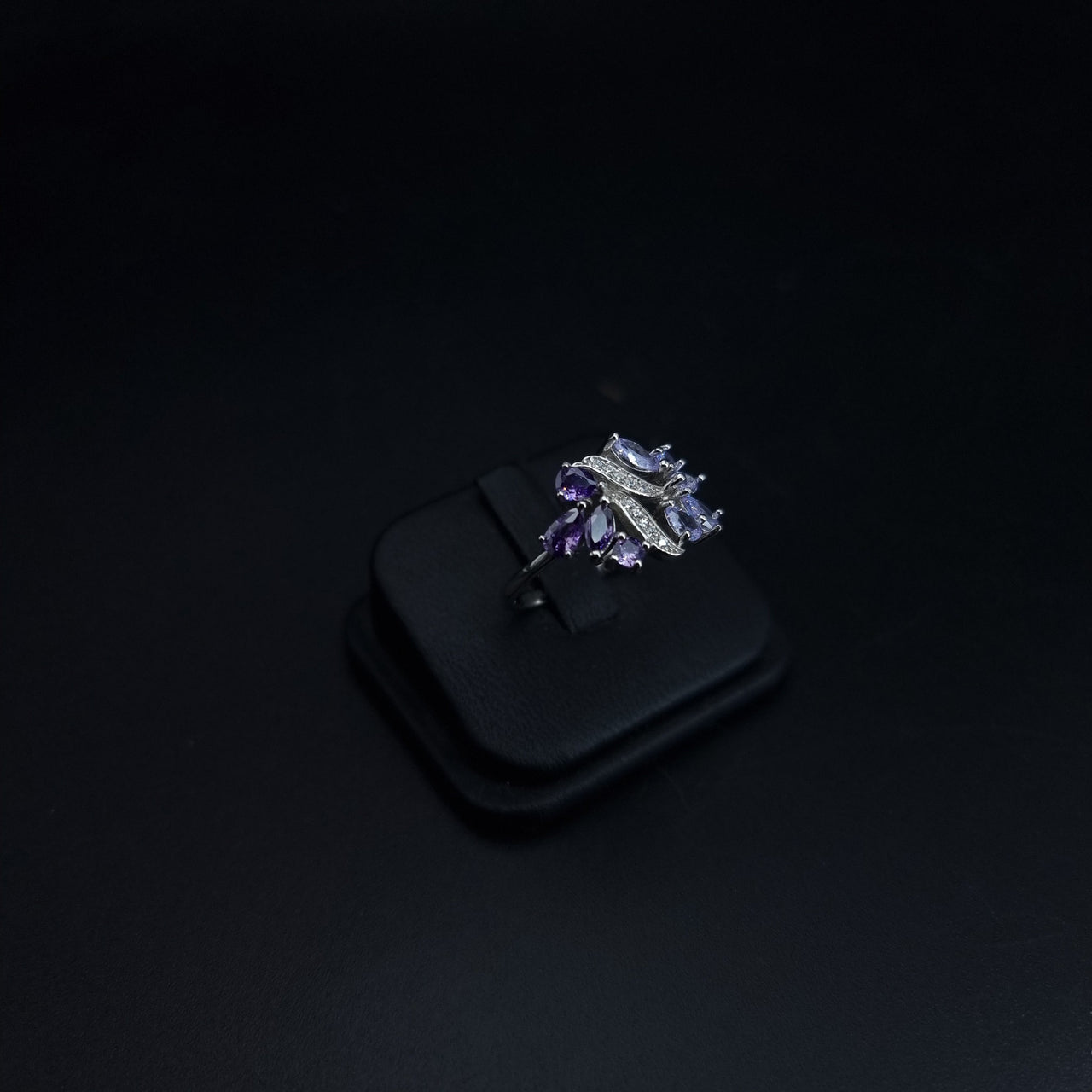 Purple Zircon Stones Ring