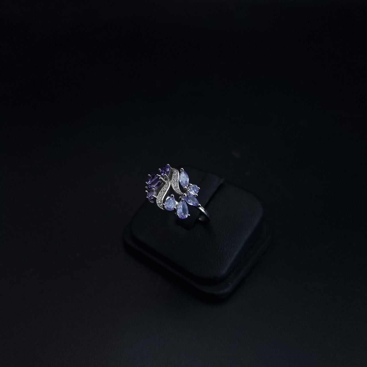 Purple Zircon Stones Ring