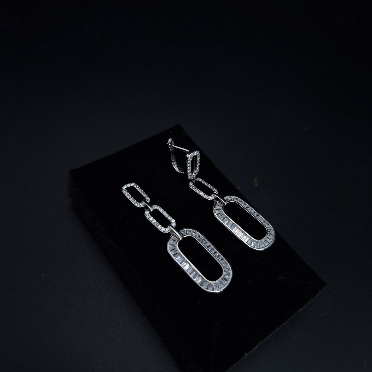 Trendy Clear Stones Hoop Earring