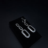 Thumbnail for Trendy Clear Stones Hoop Earring